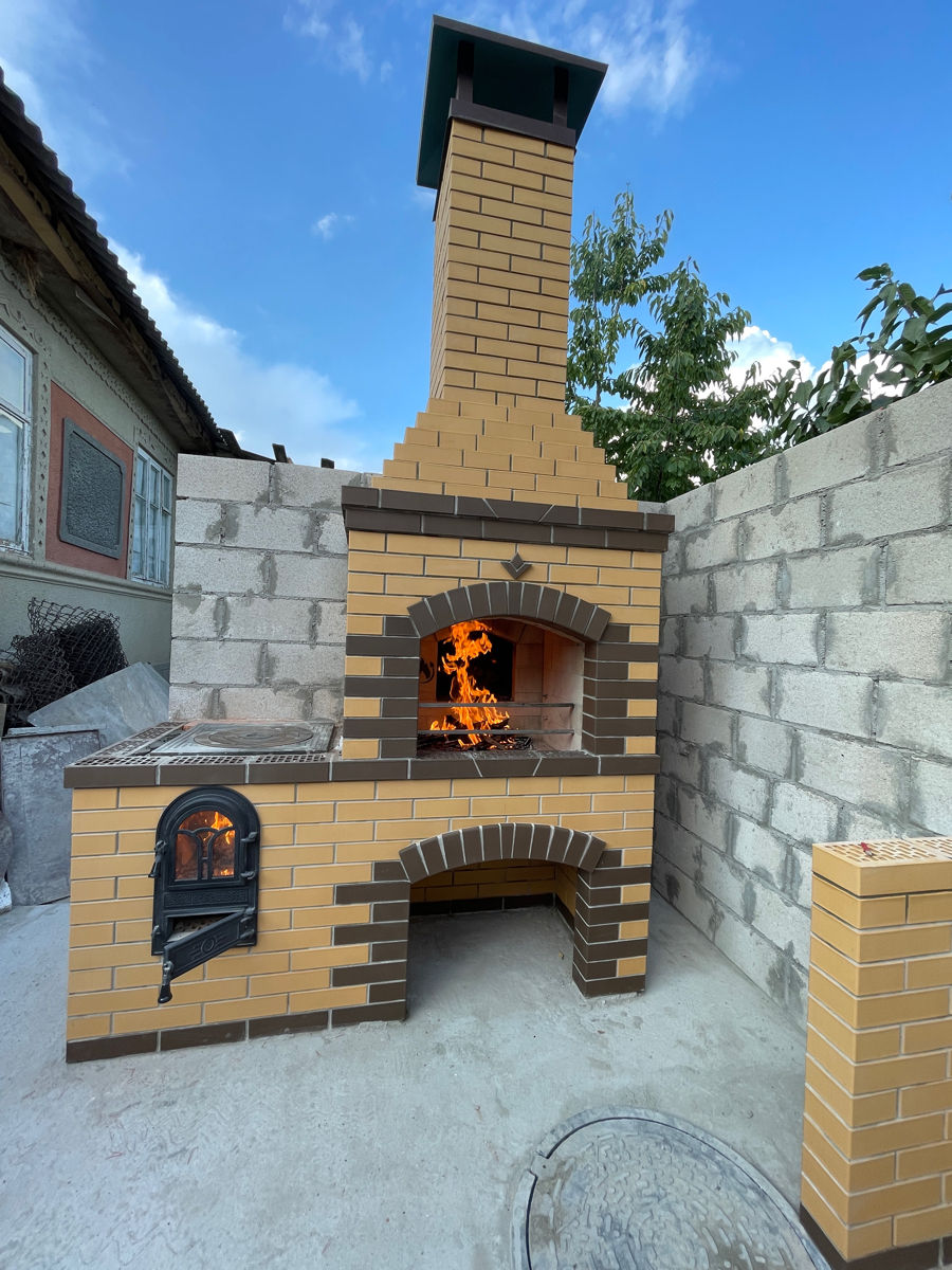 Mangal din caramida, bucatarii de vara, gratare de curte, foisoare, foto 2