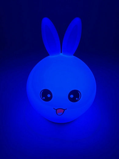 Силиконовый  LED ночник в форме зайчика фото 3
