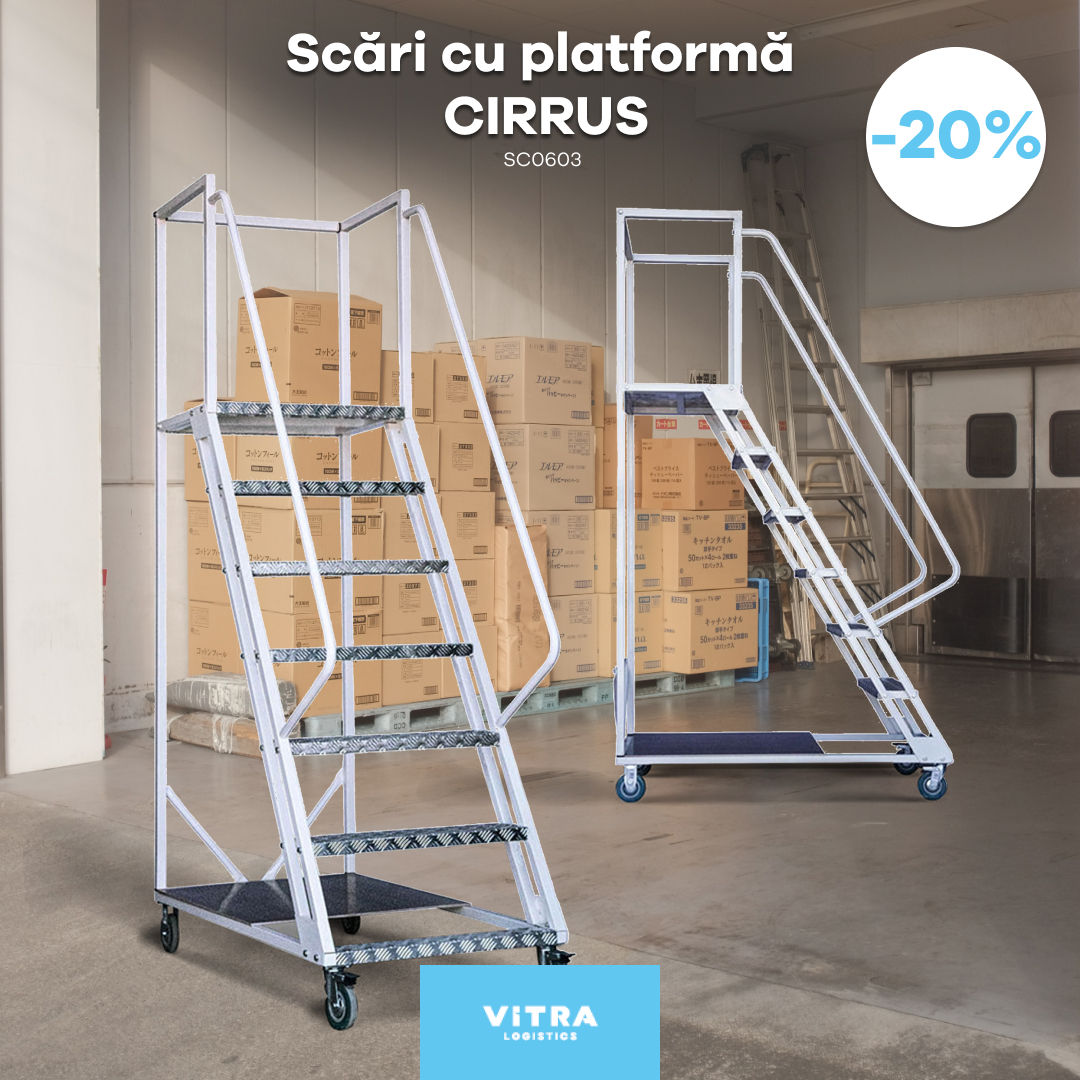 Scară cu platformă Cirus foto 1