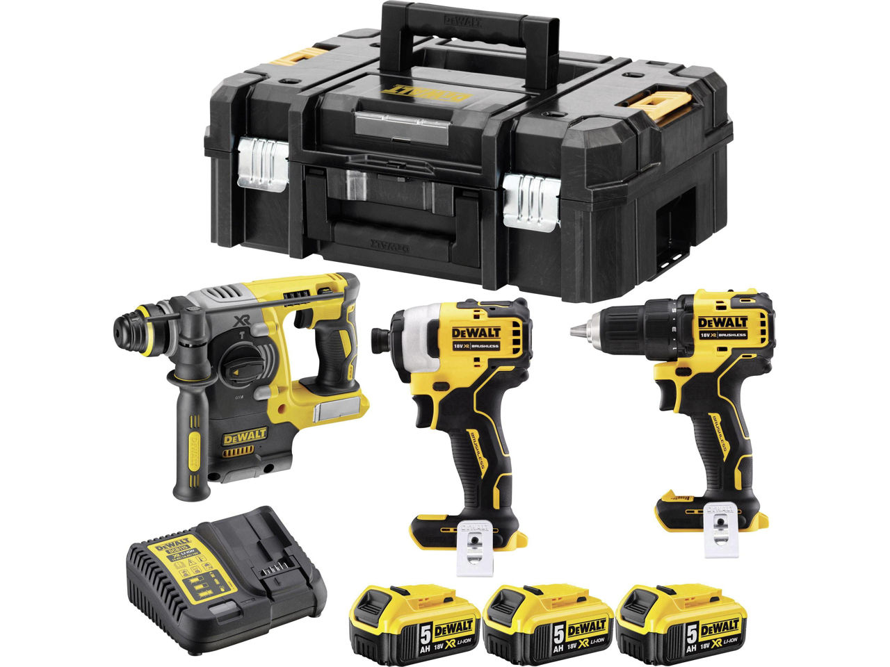 Set Scule Cu Acumulator Dewalt Dck377P3T (Dch273+Dcd708+Dcf809) foto 0