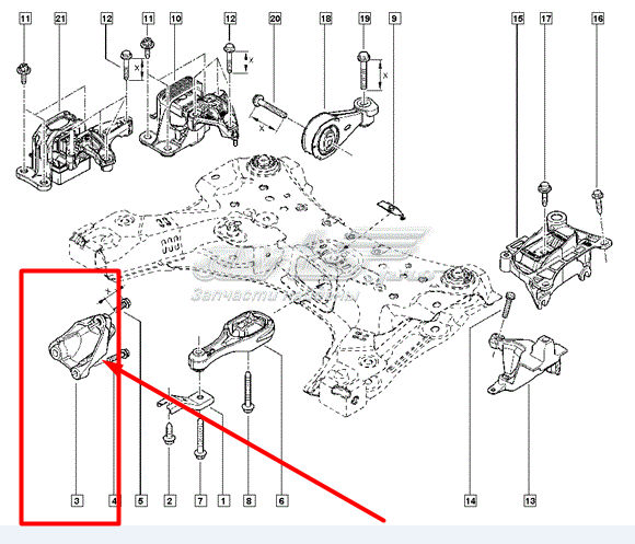 Кронштейн опоры двигателя 1,5 dci renault Fluence, Megane 3, Scenic 3 foto 3