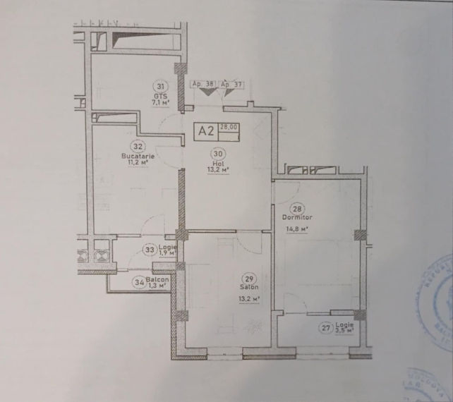 Apartament cu 2 camere, 65 m², Botanica, Chișinău foto 2