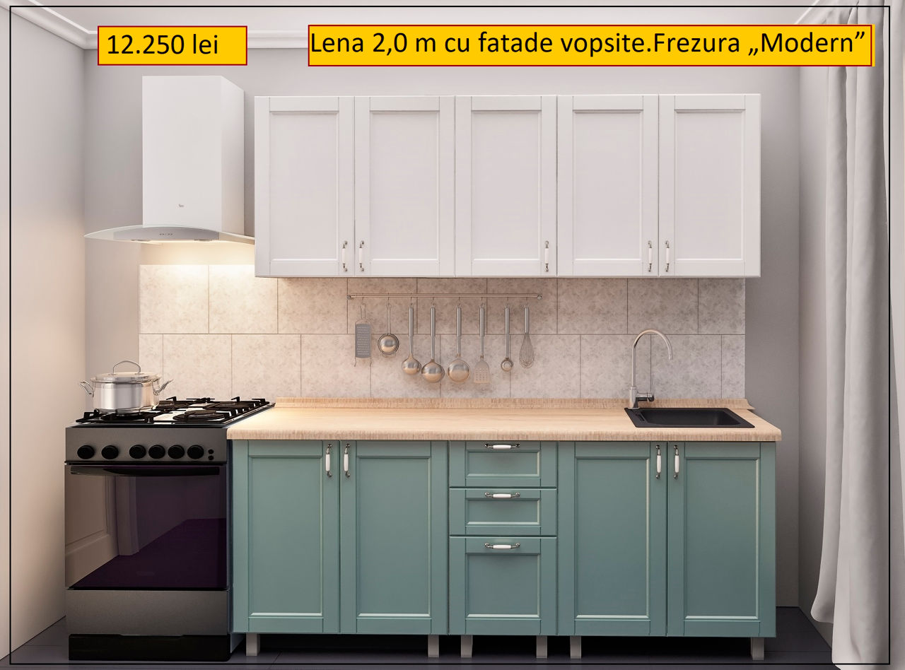 Credit ! Nou.Bucătării cu fațade vopsit(mat).Orice dimensiuni.Kухни с крашеными фасадами.Все размеры foto 9