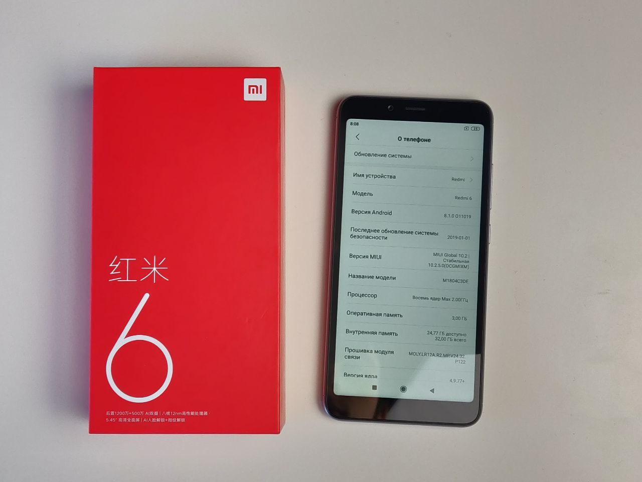 Продам Xiaomi Redmi 6 3/32Gb, серый (Глобальная прошивка)