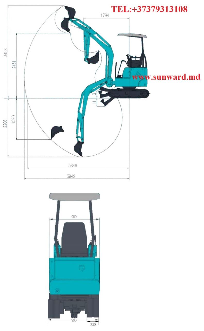 Mininexcavator SWE18 foto 4