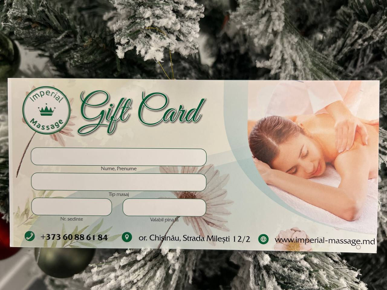 Certificat cadou la masaj / Gift card/ подарочный сертификат на массаж foto 5