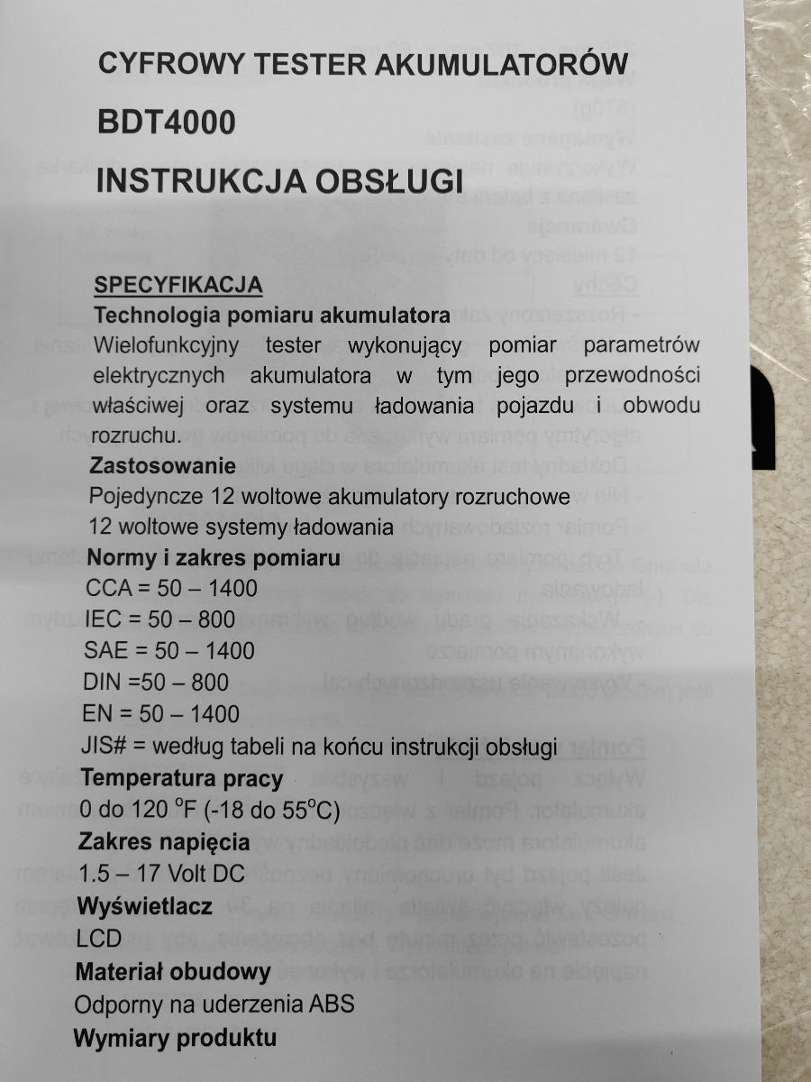 Тестер аккумуляторов ideal professional  bdt4000 фото 3