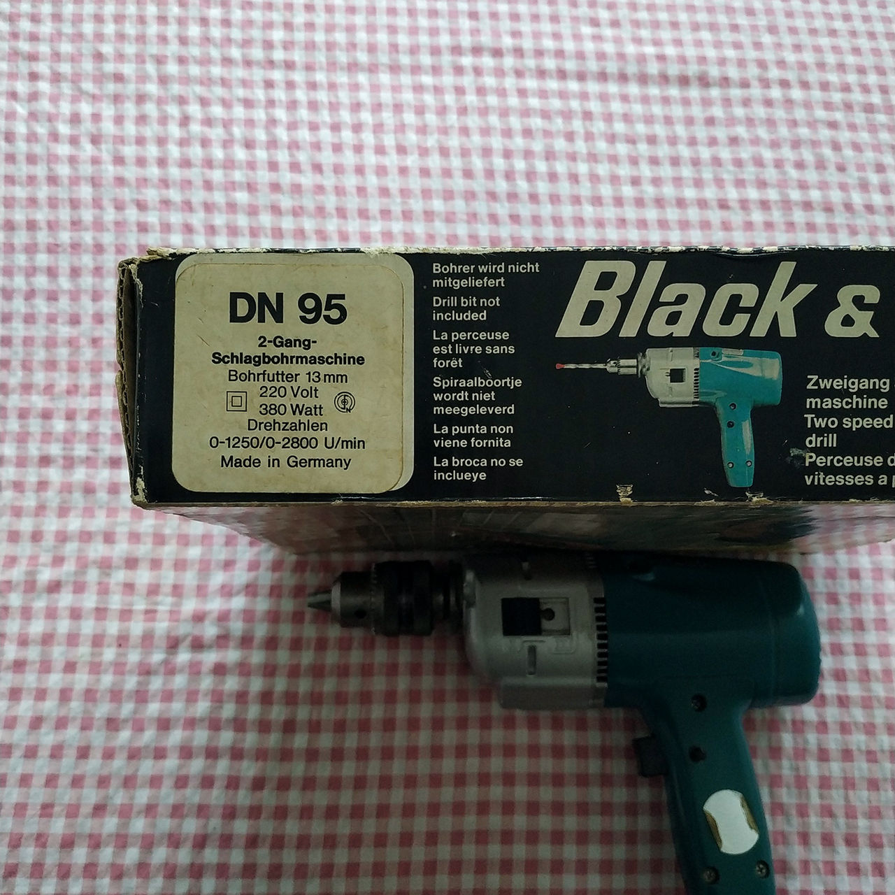 Black & Decker DN95. Burghiu cu impact. Fabricat în Germania de Vest foto 8