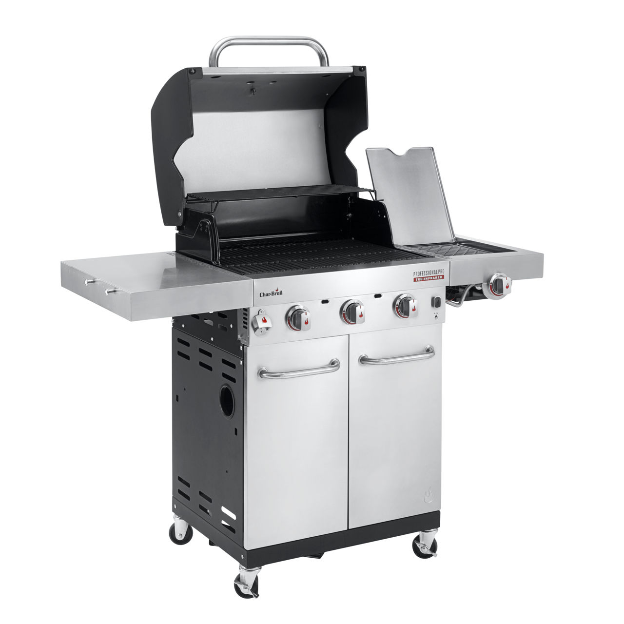 Gratar pe gaz din inox Char-Broil Professional Pro S 3, grile din fonta, sear burner, TRU-Infrared foto 6