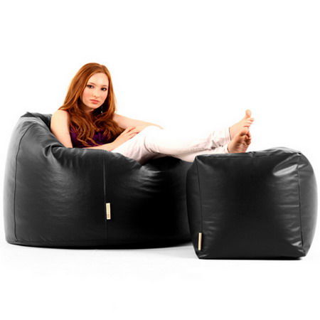 Комплект кресло-мешок Bean-bag Bordo Relaxtime и пуфик-подставка Цилиндр фото 1