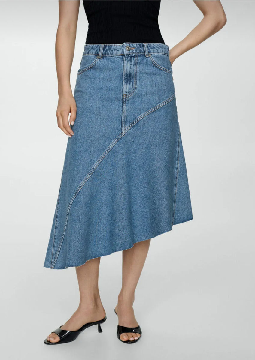 Mango Fusta Denim Asimetrica  foto 0