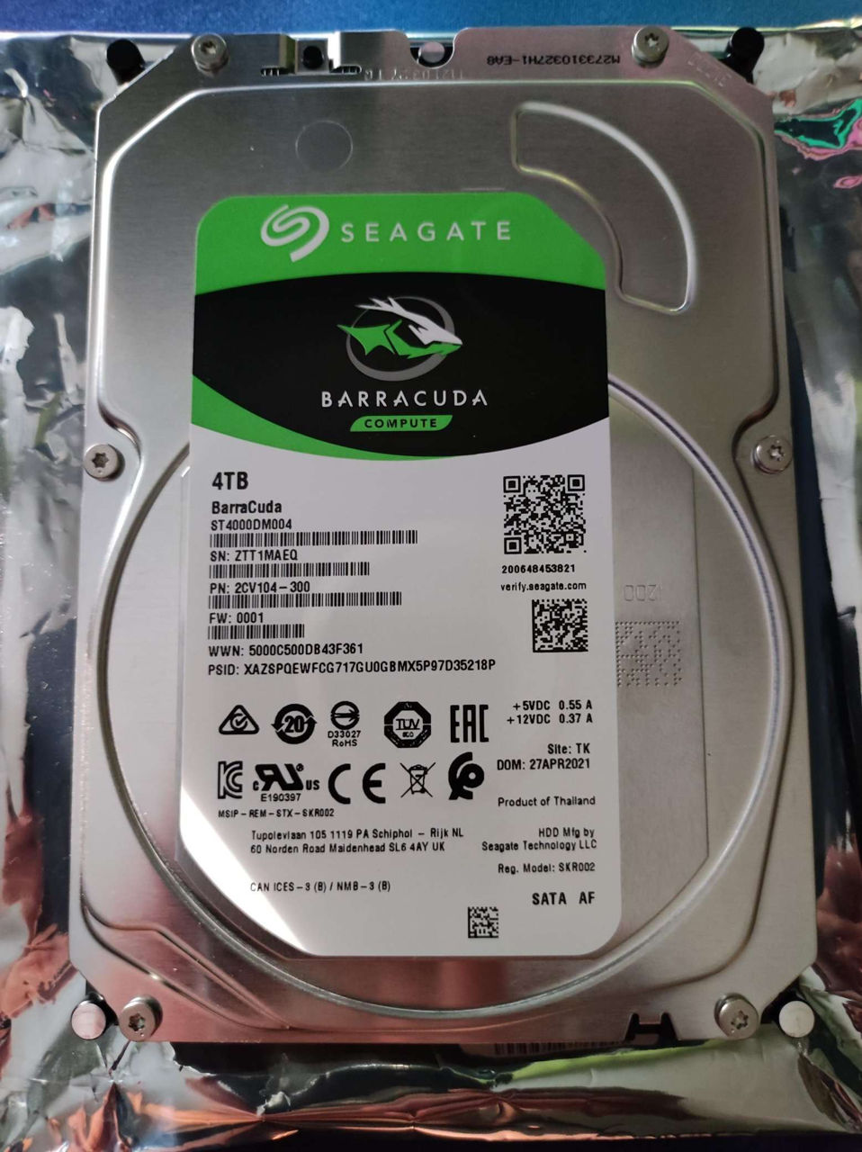 New seagate barracuda 4tb internal hard drive