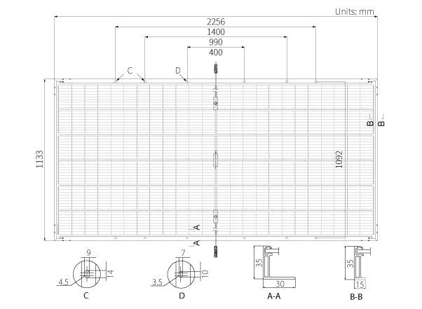 Panou solar bifacial longi R7-72HTH-605M foto 1