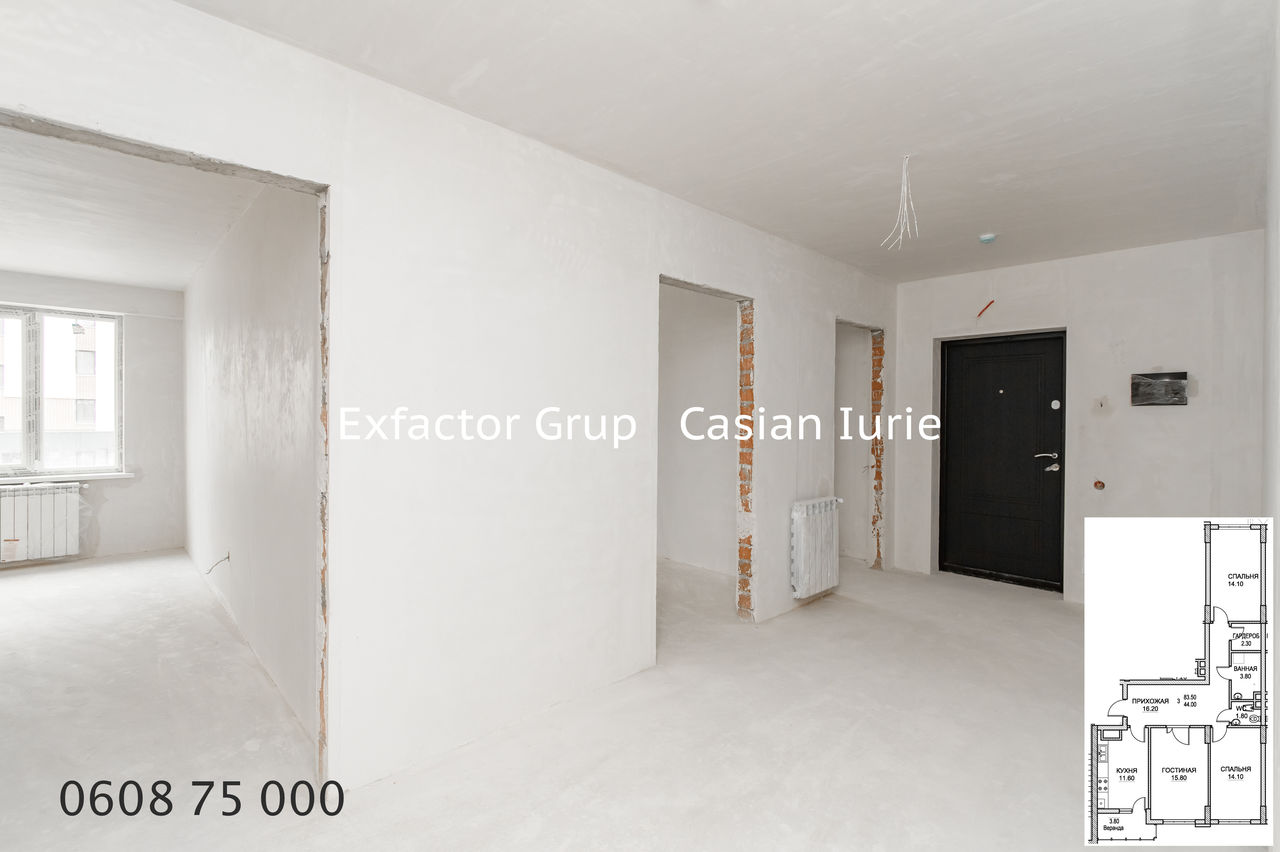 Apartament cu 3 camere, 87 m², Buiucani, Chișinău foto 7