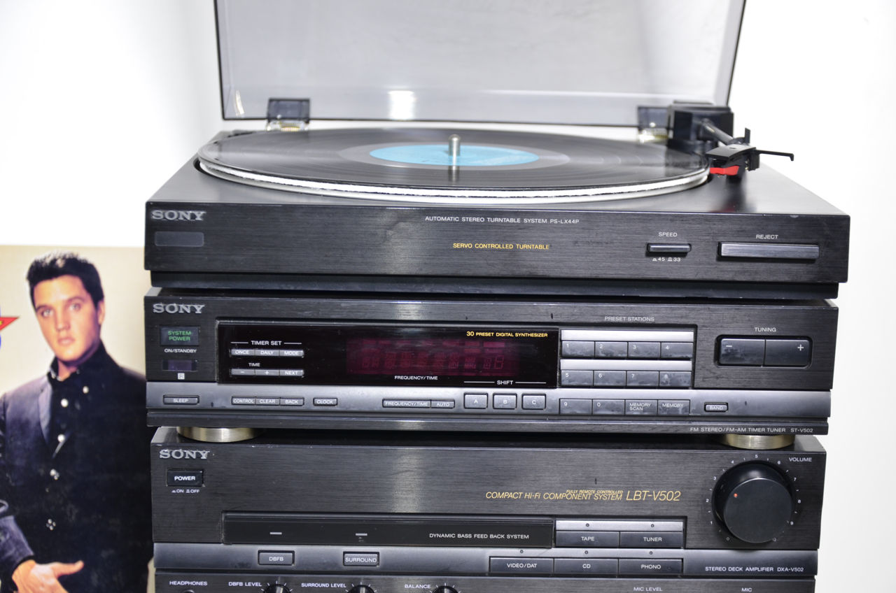 SONY Hi-Fi Stereo System стерео система с проигрывателем винила и колонками фото 6