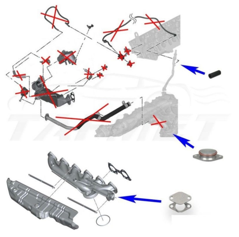 KIT anulare EGR si Schimatorul de caldura BMW E90 E91 E92 E93 F10 F11 F01 F02 фото 5
