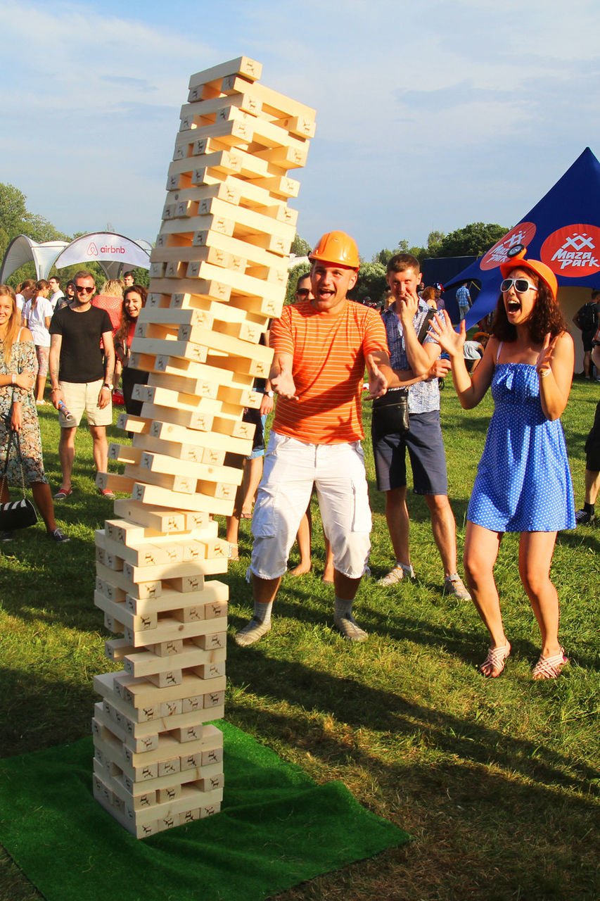 Крутая гигантская Дженга (jenga, джанга, вежа) - супер игра для ...