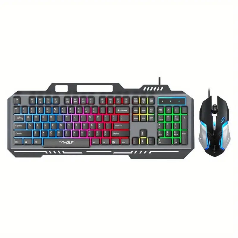 Клавиатуры и мыши T-wolf Thunderwolf TF600 Gaming с подсветкой - черный англиская версия foto 3