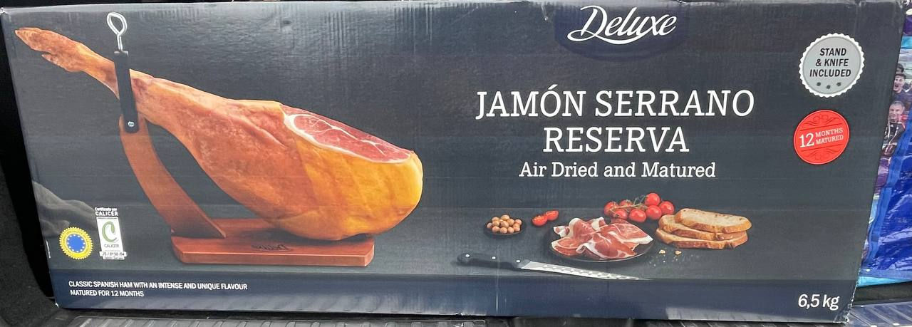 Jamon serrano reserva (hamon, jambon), de 6.5 kg, maturat12 luni foto 1