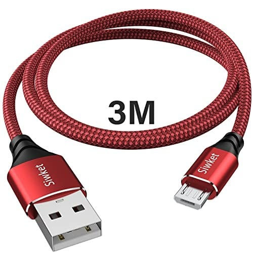 Кабель для зарядного устройства Micro USB 3M для  Samsung  S4-7, PS-3.Xbox one, 360. foto 1