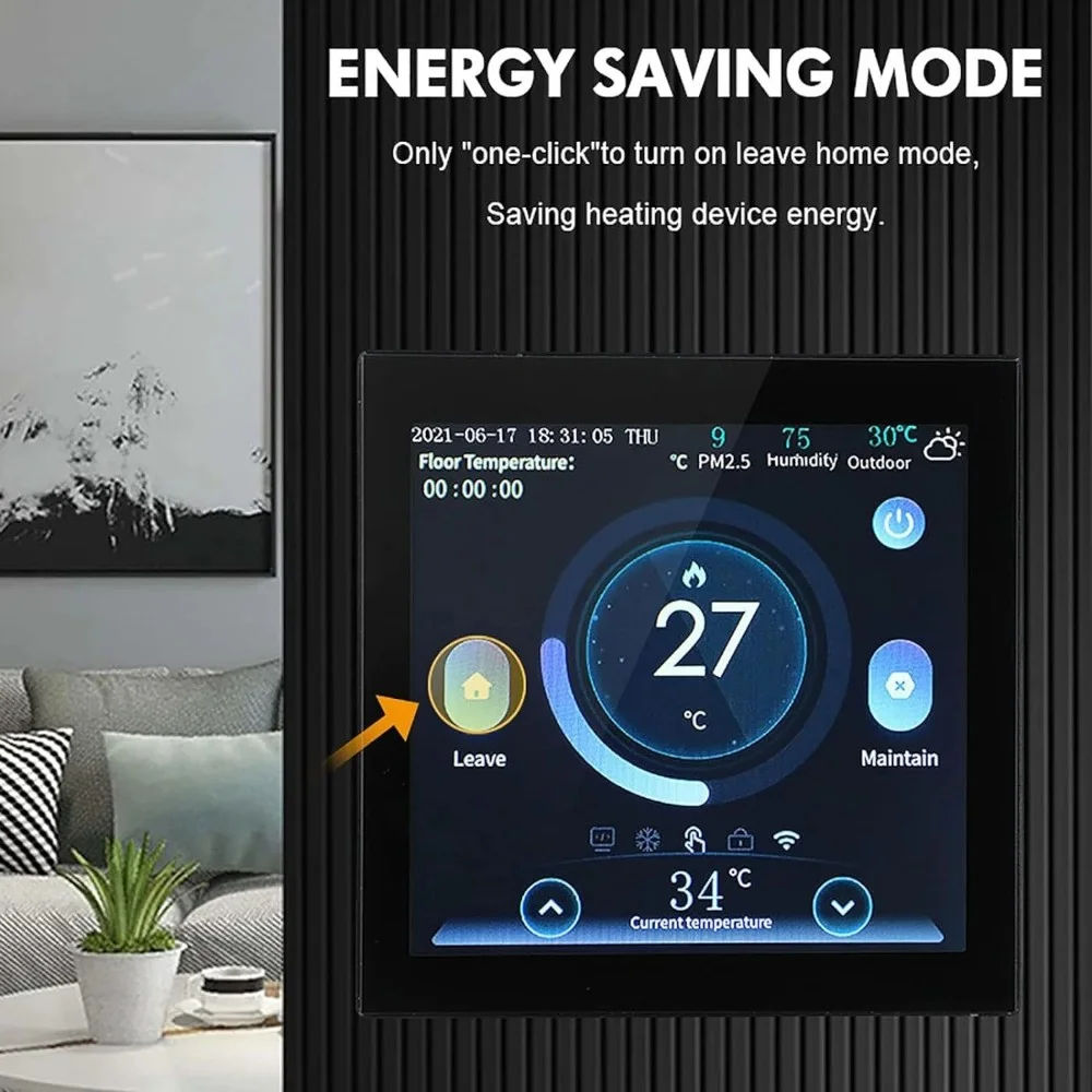 Aqara s3 — termostat intelegent cu ecran tactil | aqara | zigbee | mi home | homekit foto 2