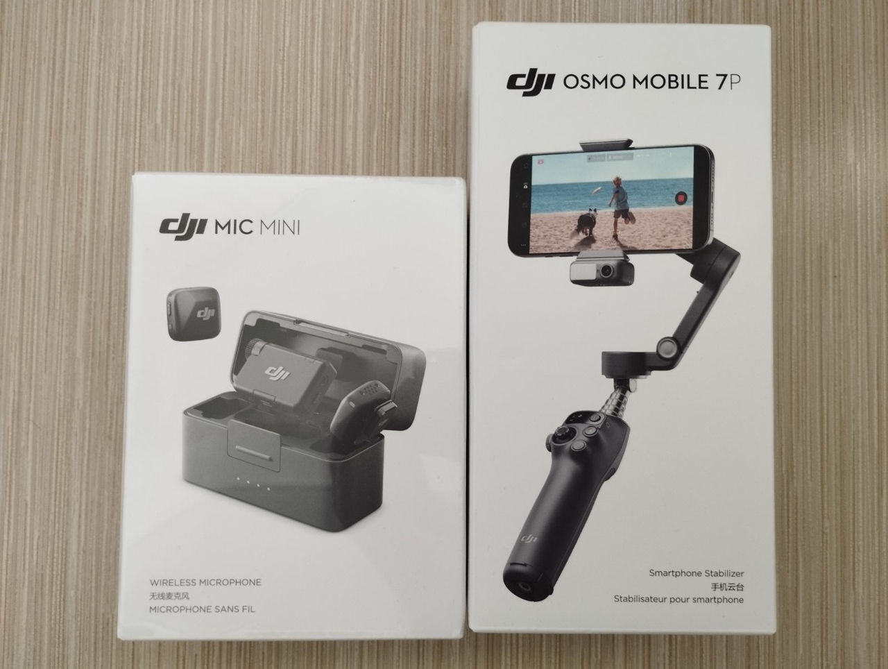 Set Dji Osmo Mobile 7p + Dji Mic Mini (2 TX + 1 RX + husă) nou sigilat