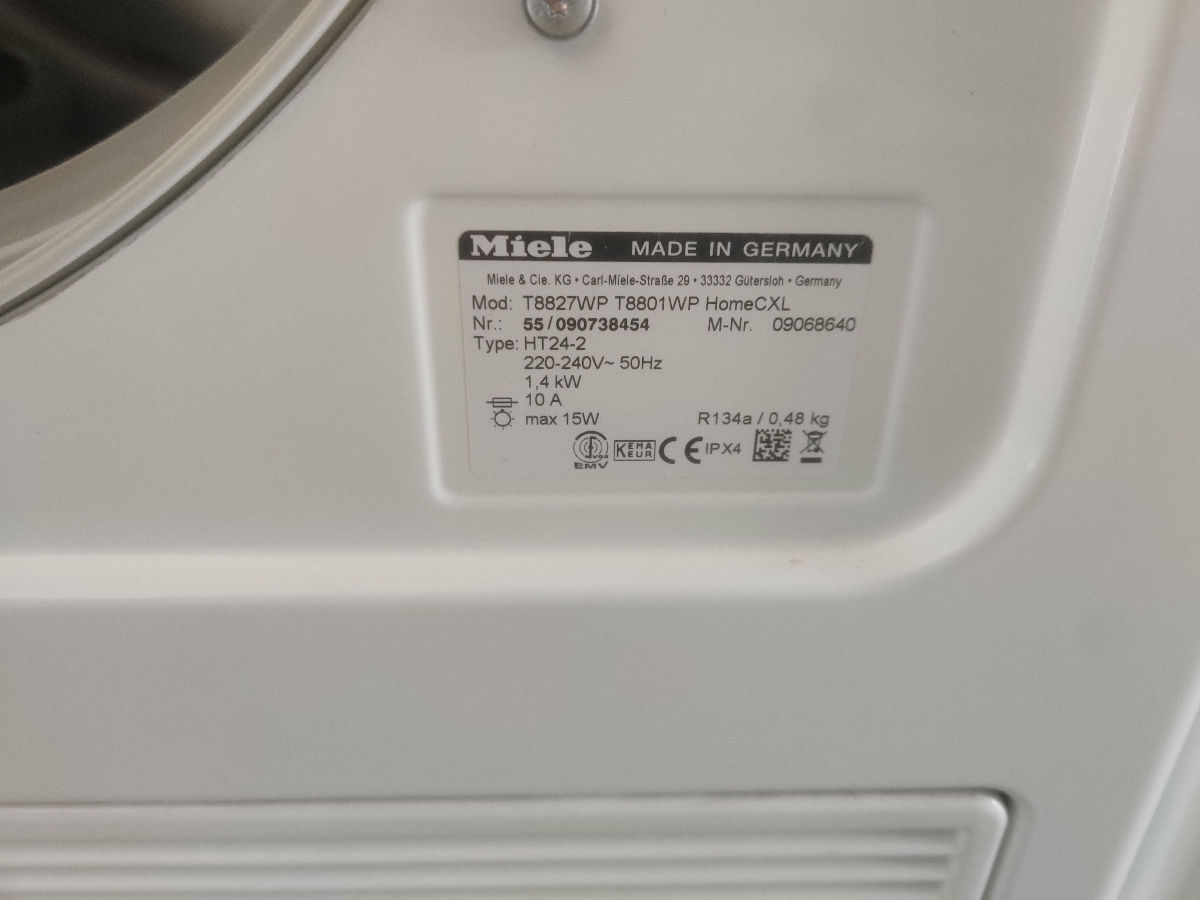 Mașină de uscat Miele T8801WP, 7kg, pompă de căldură, 12 programe,  timer, adusă din Germania foto 5