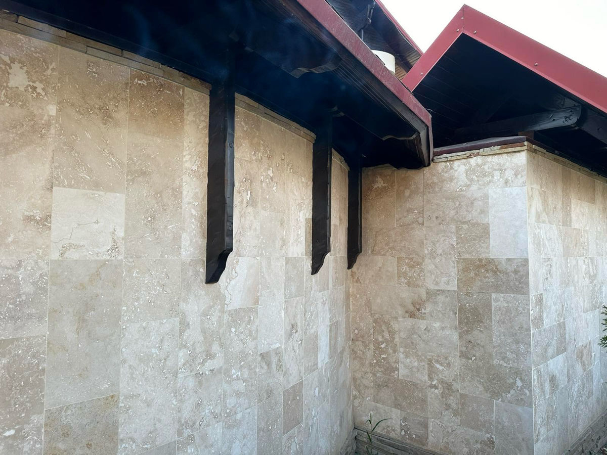 Travertin fatada, fațada casei, fatada gard, piatra naturala pe gard, fatade ventilate foto 0