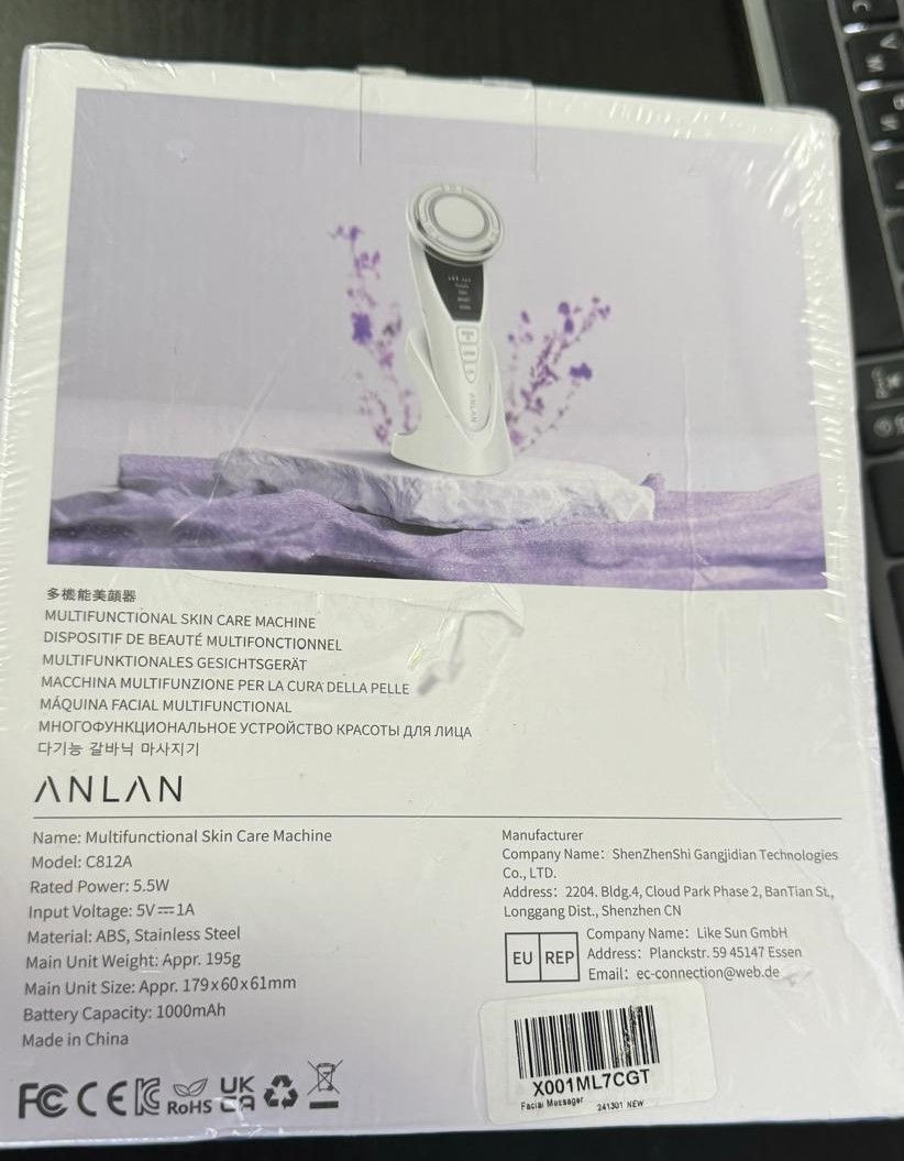 Аппарат для лица Anlan EMS+LED Омоложение и Лифтинг фото 3