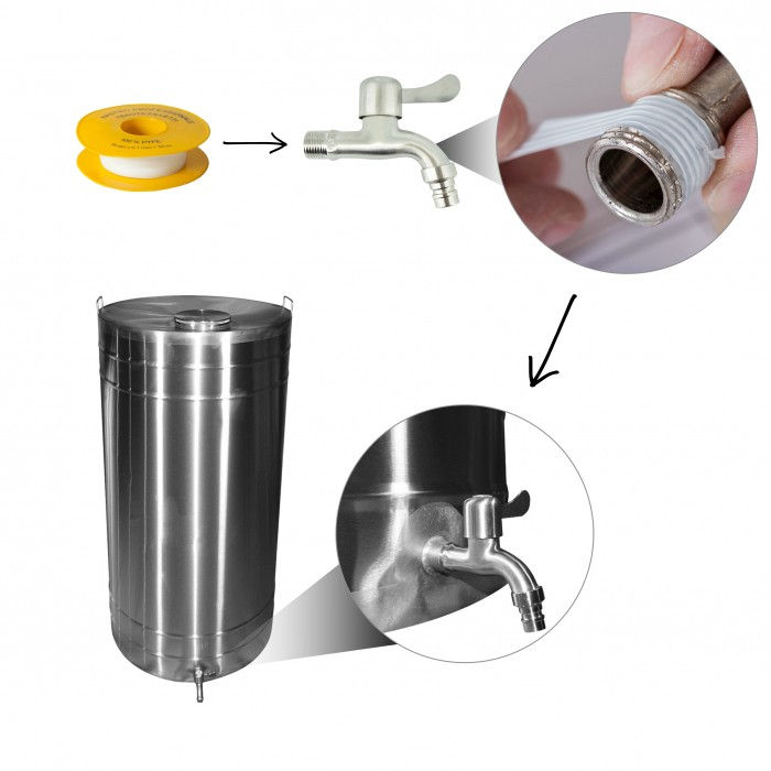 Butoi Inox 105L , Cu Robinet - ye - livrare / credit / agroteh фото 3