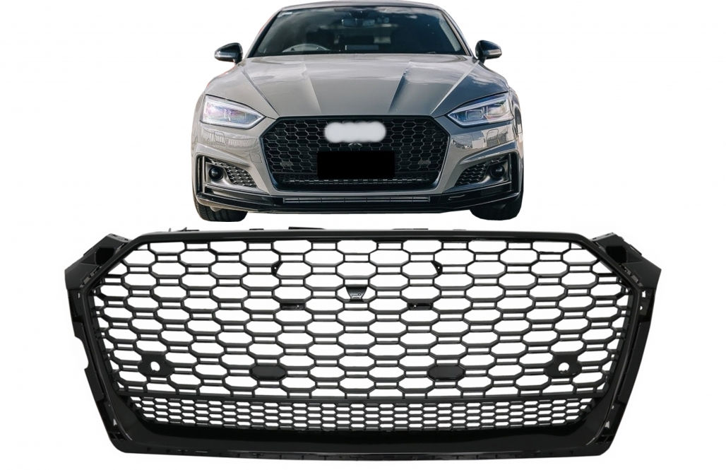 Grila Centrala compatibil cu Audi A5 F5 (2017-2019) RS Design Negru Lucios решетка foto 0