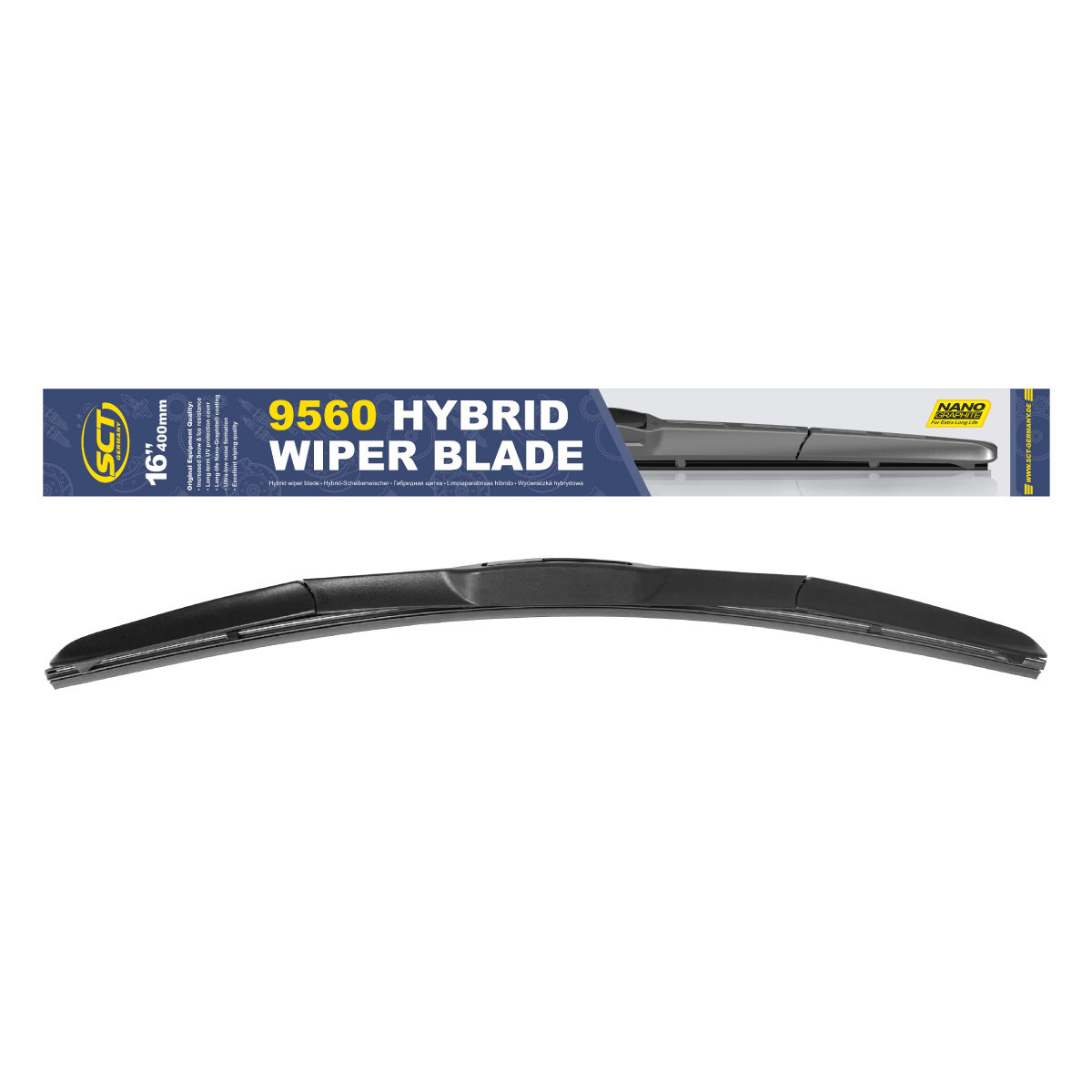 Гибридная Щетка стеклоочистителя SCT Germany 9560 Hybrid Wiper Blade ...