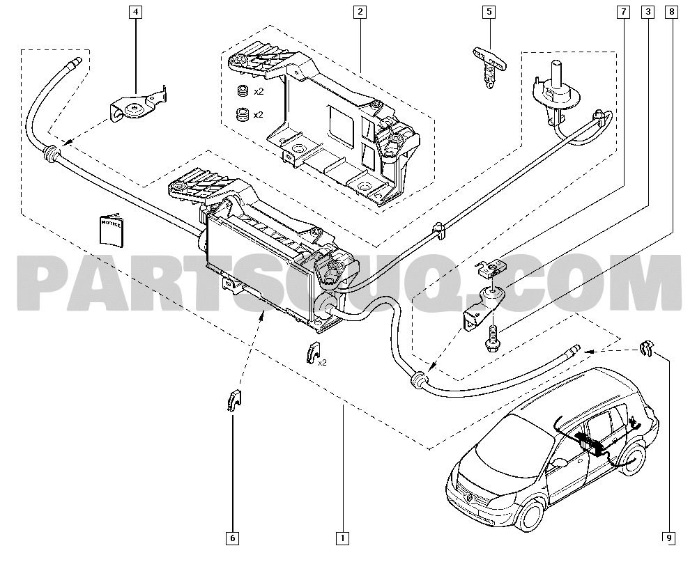 Схема ручника рено сценик 2