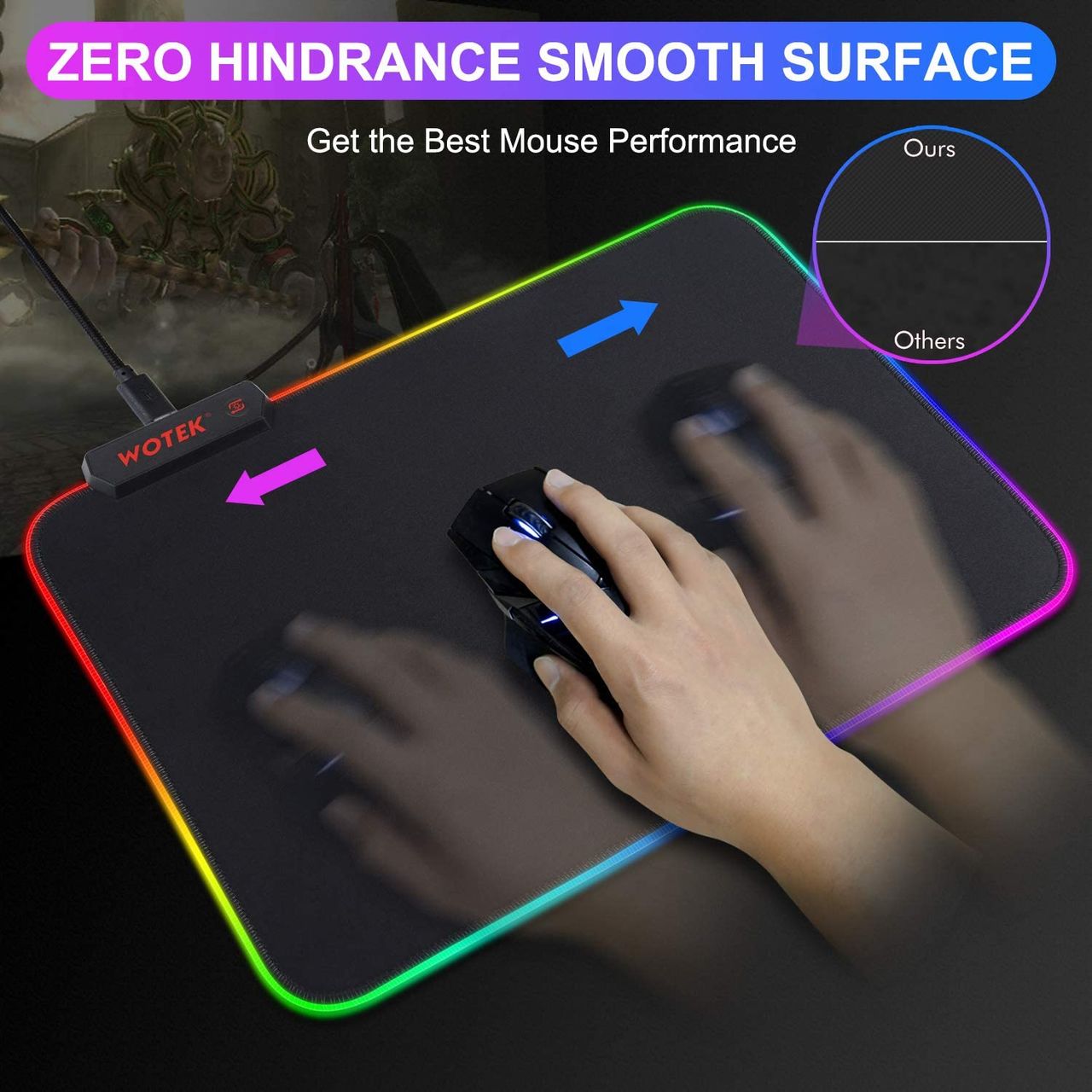 Mouse Gaming Pad 400x250x4mm Коврики для мыши foto 4