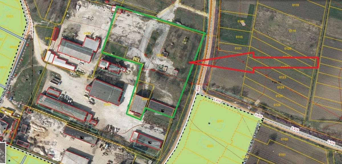 Teren pentru construcții 1,27 ha industrial, cu 2 depozite câte 500 M2 fiecare. foto 15