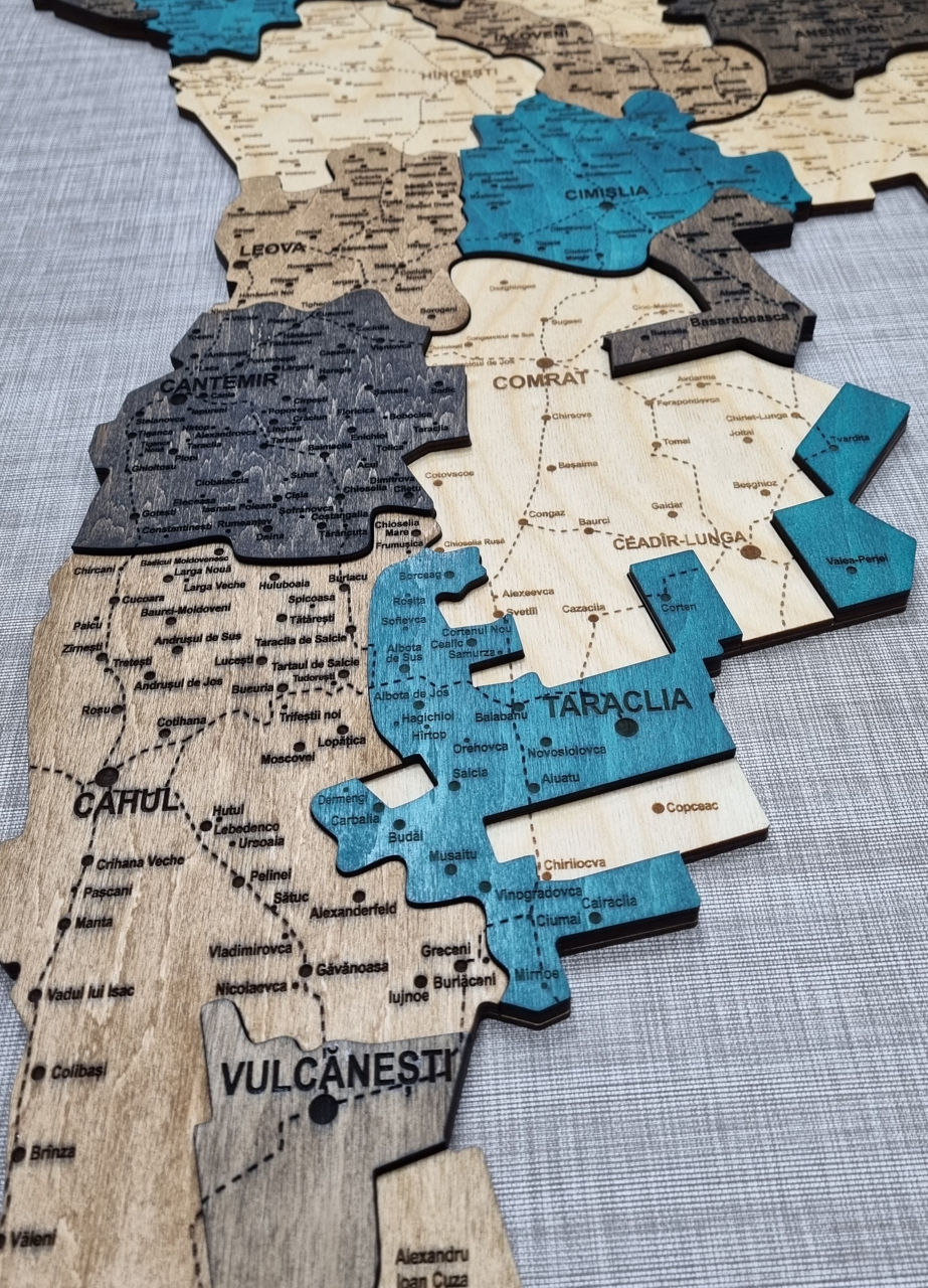 3d карта Молдовы из дерева / 3d harta Moldovei din lemn фото 2
