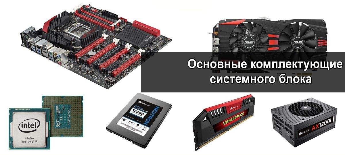 Основные комплектующие. Основные комплектующие ПК. Комплектующие системного блока. Комплектующие компьютера список. Основные комплектующие системного блока.