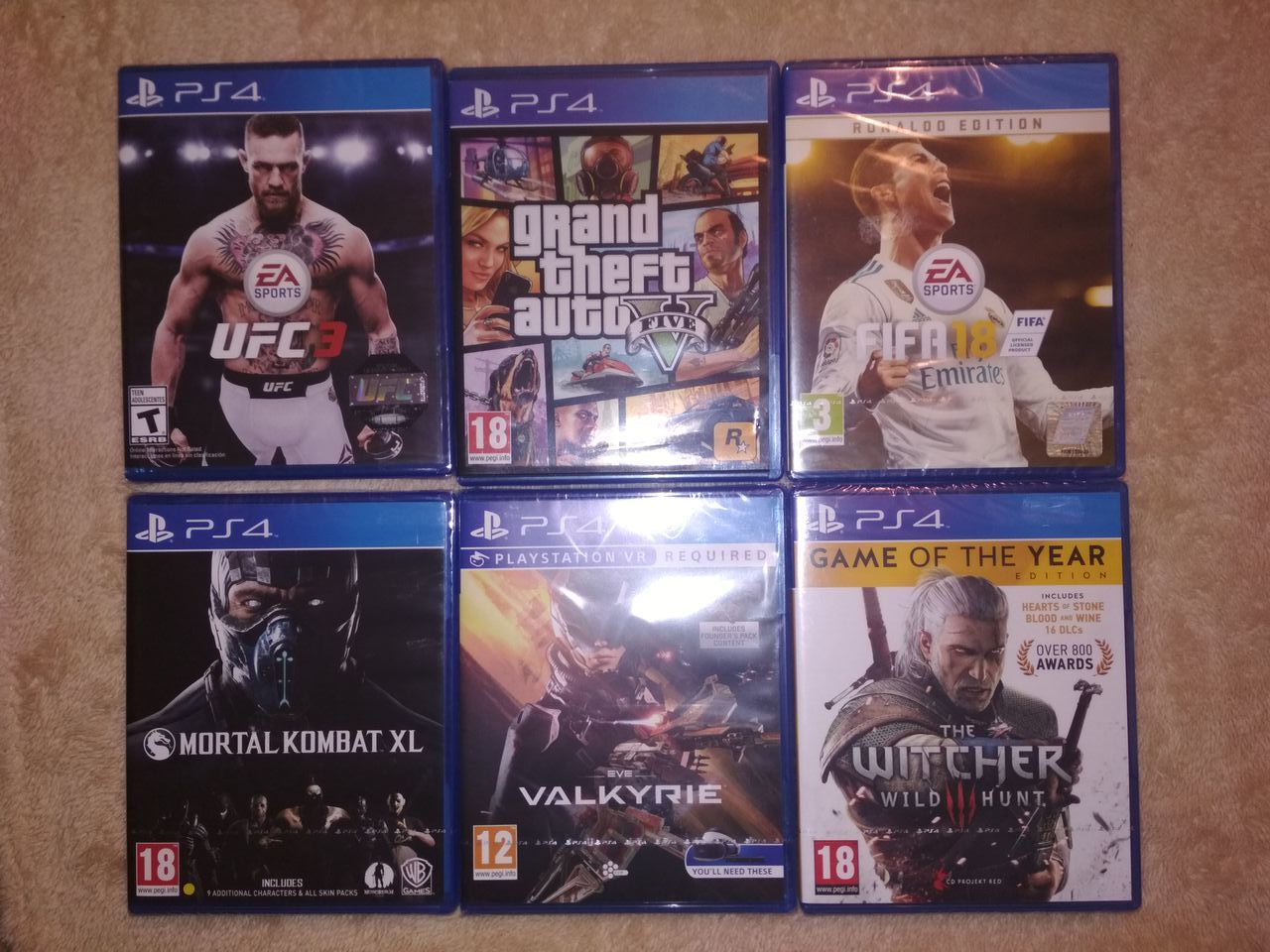 GTA5, FIFA 18 Ronaldo Edition, UFC 3 и другие игры