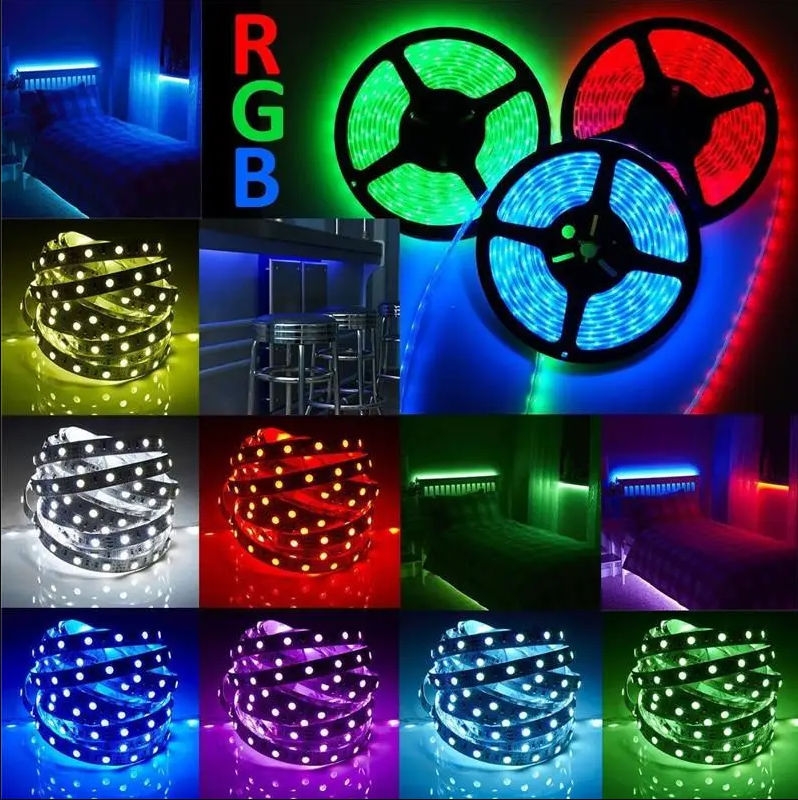 Bandă RGB cu reglare a culorii 14,4 W/m fără componente 60 LED/m IP20 (5 metri) foto 4