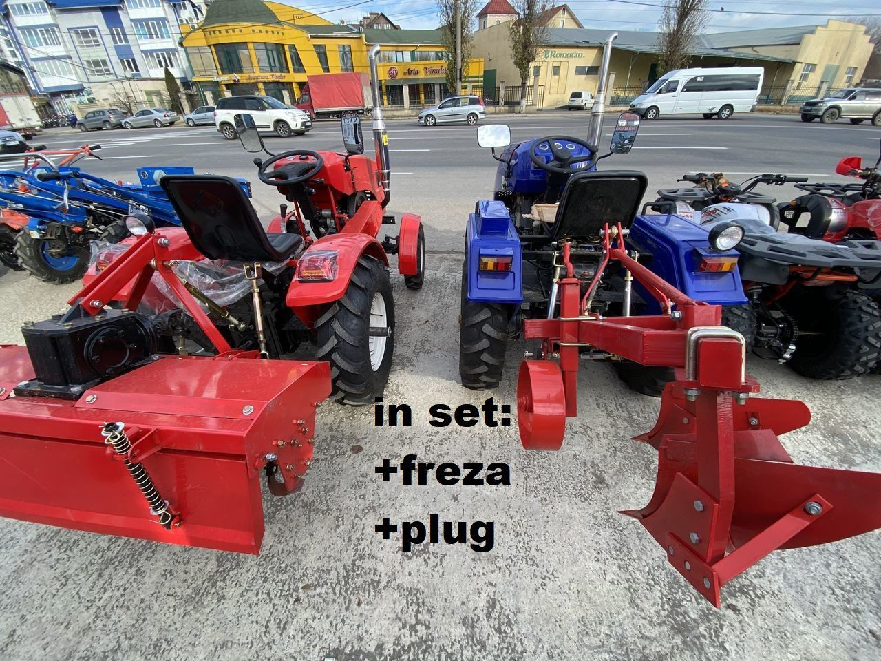 Minitractor Zubr 24cp cardan freza+plug foto 3