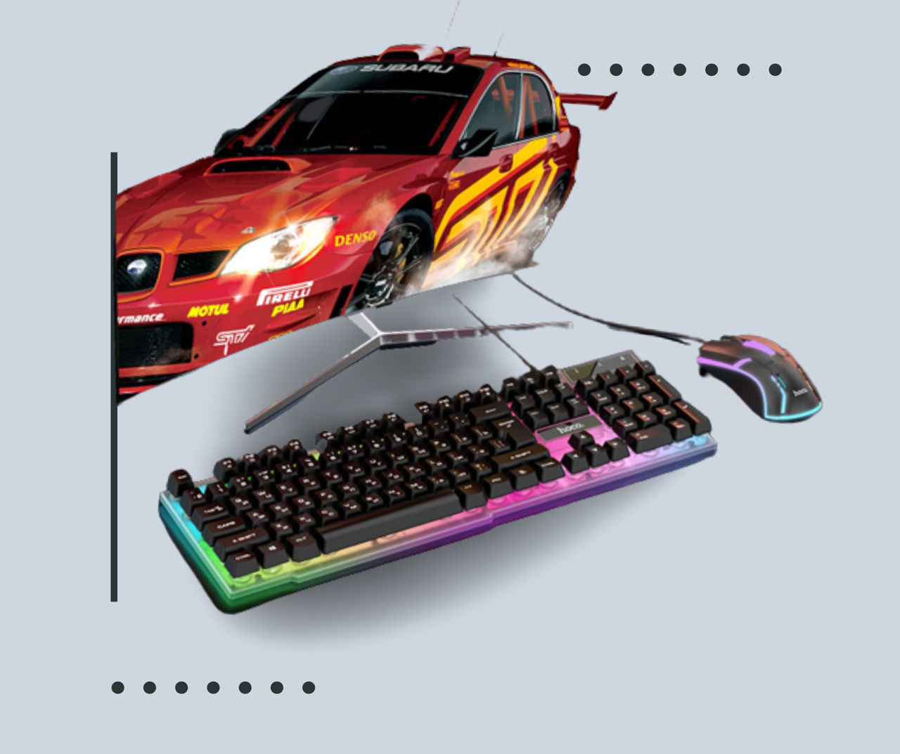 Set tastatură și mouse pentru gaming cu Iluminare foto 1