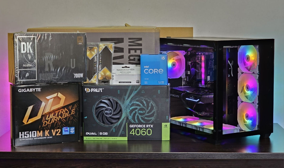 Calculator gaming PC NOU! (Intel Core i511400f, MSI RTX 4060, RAM 16