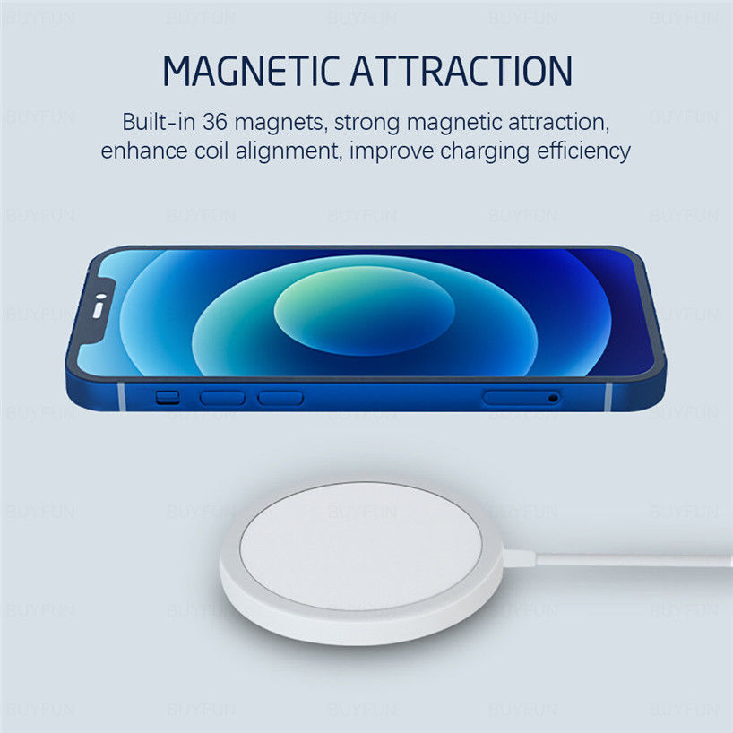 MagSafe Wireless Charger Magnetic 15W Беспроводное зарядное устройство 15 ватт foto 4