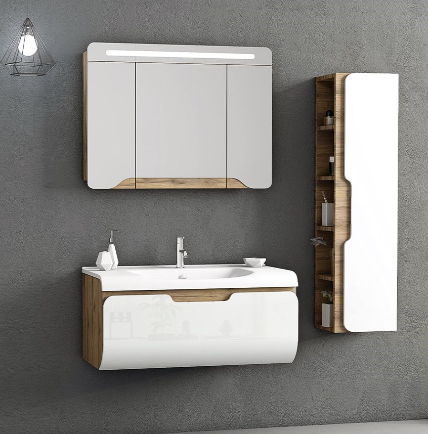 Mobilă  baie cu lavoar din ceramică foto 0