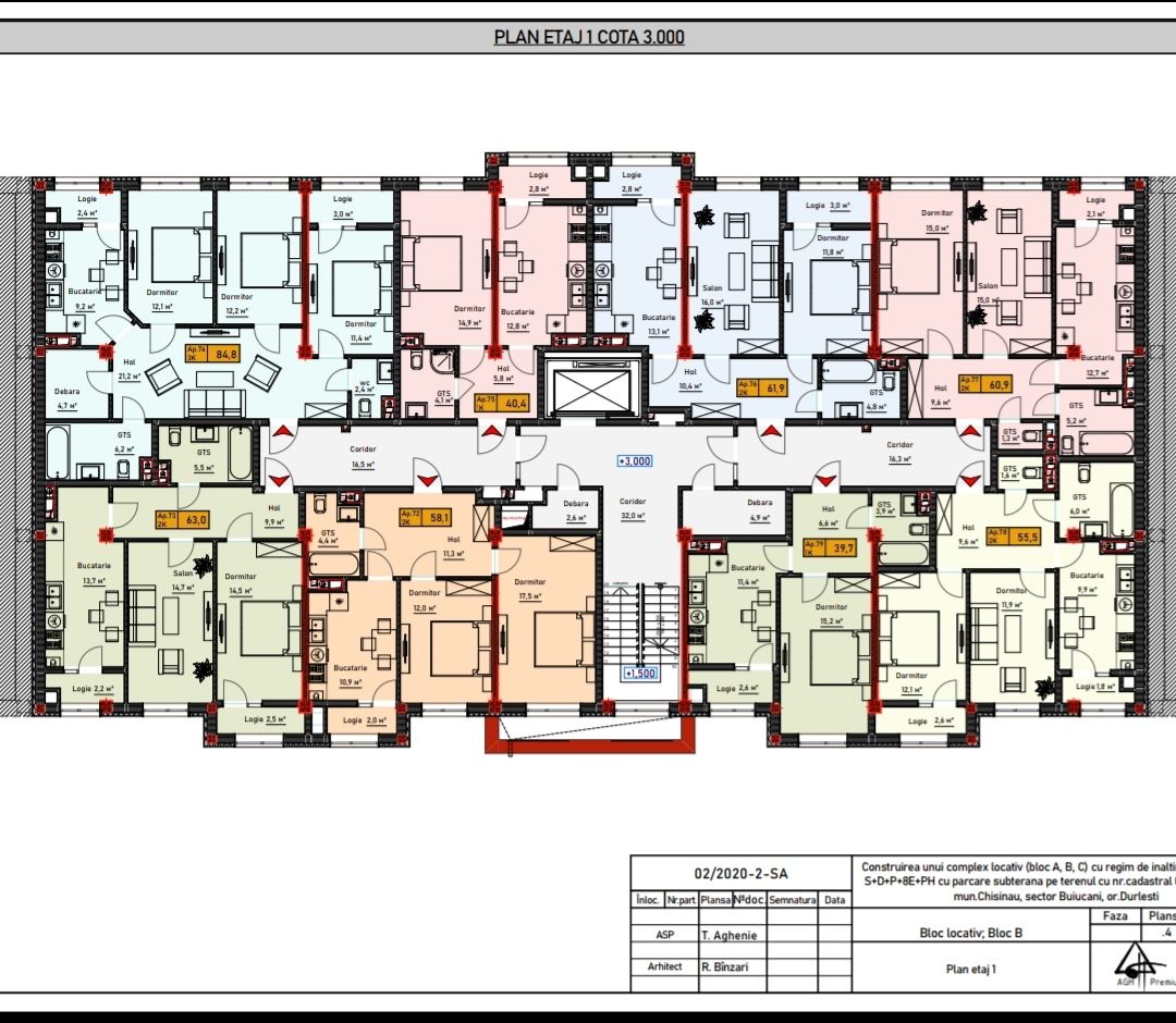 Apartament cu 3 camere, 89 m², Durlești, Chișinău foto 3