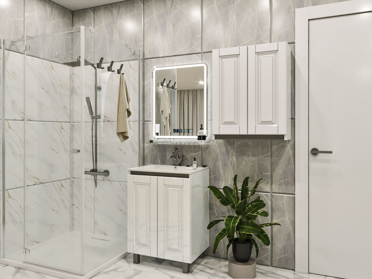 Мебель в ванную МДФ глянец/мат.Фабрика. Mobilier baie MDF lucios/mat (high gloss).De la producator. foto 0