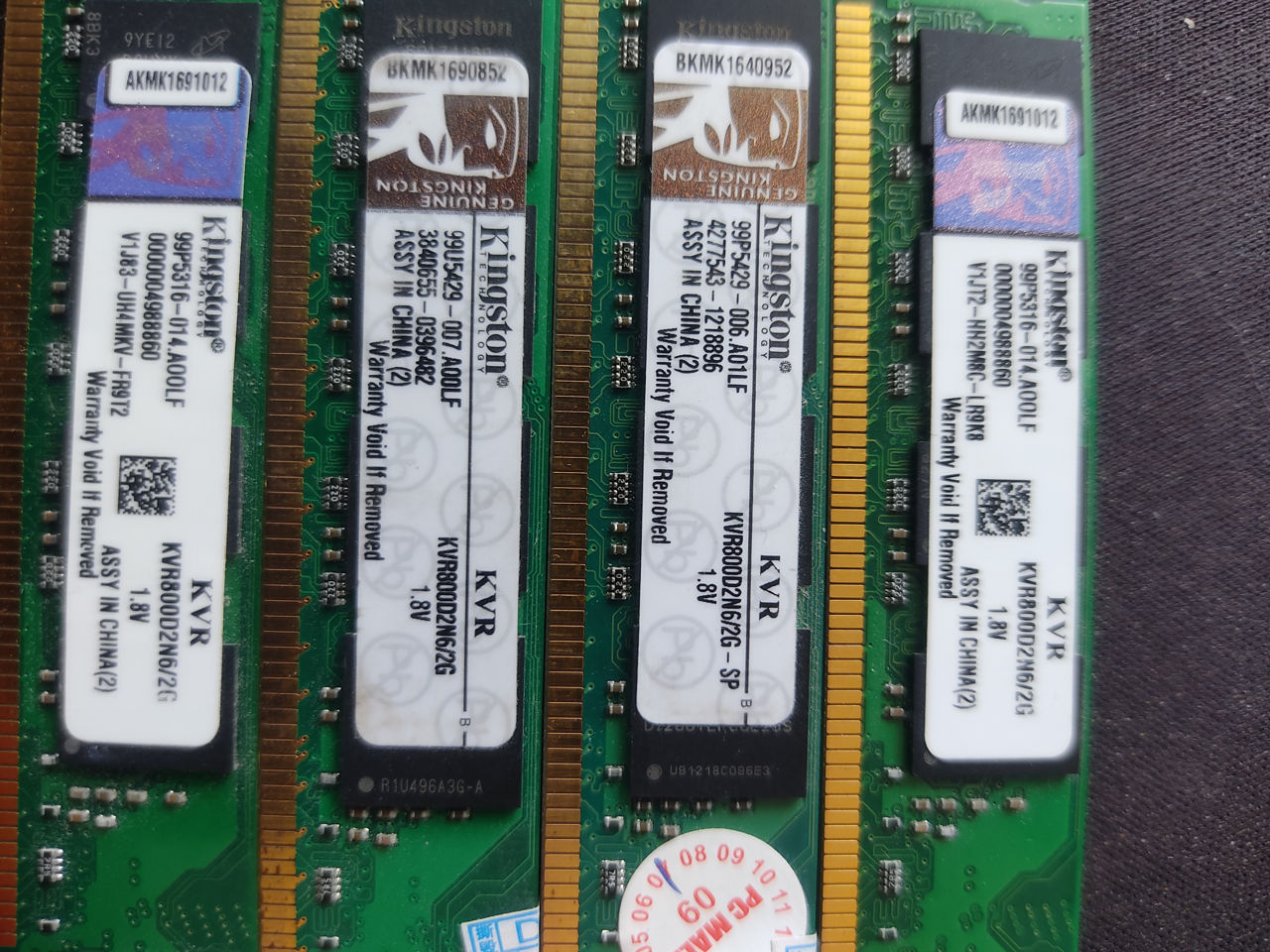 Kit ddr2 8 gb kingston 800mhz