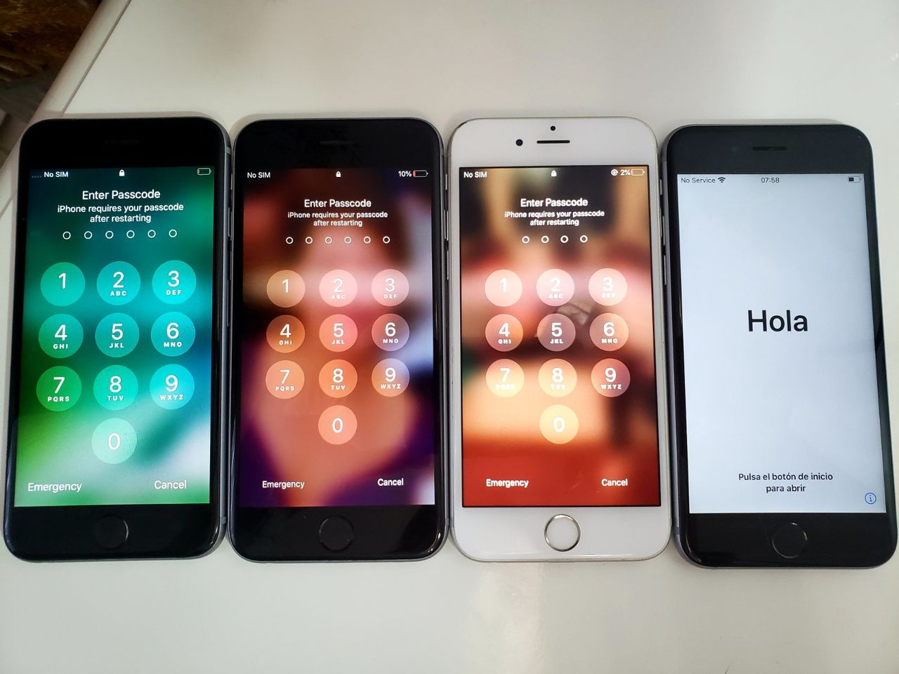 Iphone 6s (a1633, a1688) silver, white, ram 2 gb. cere parola.