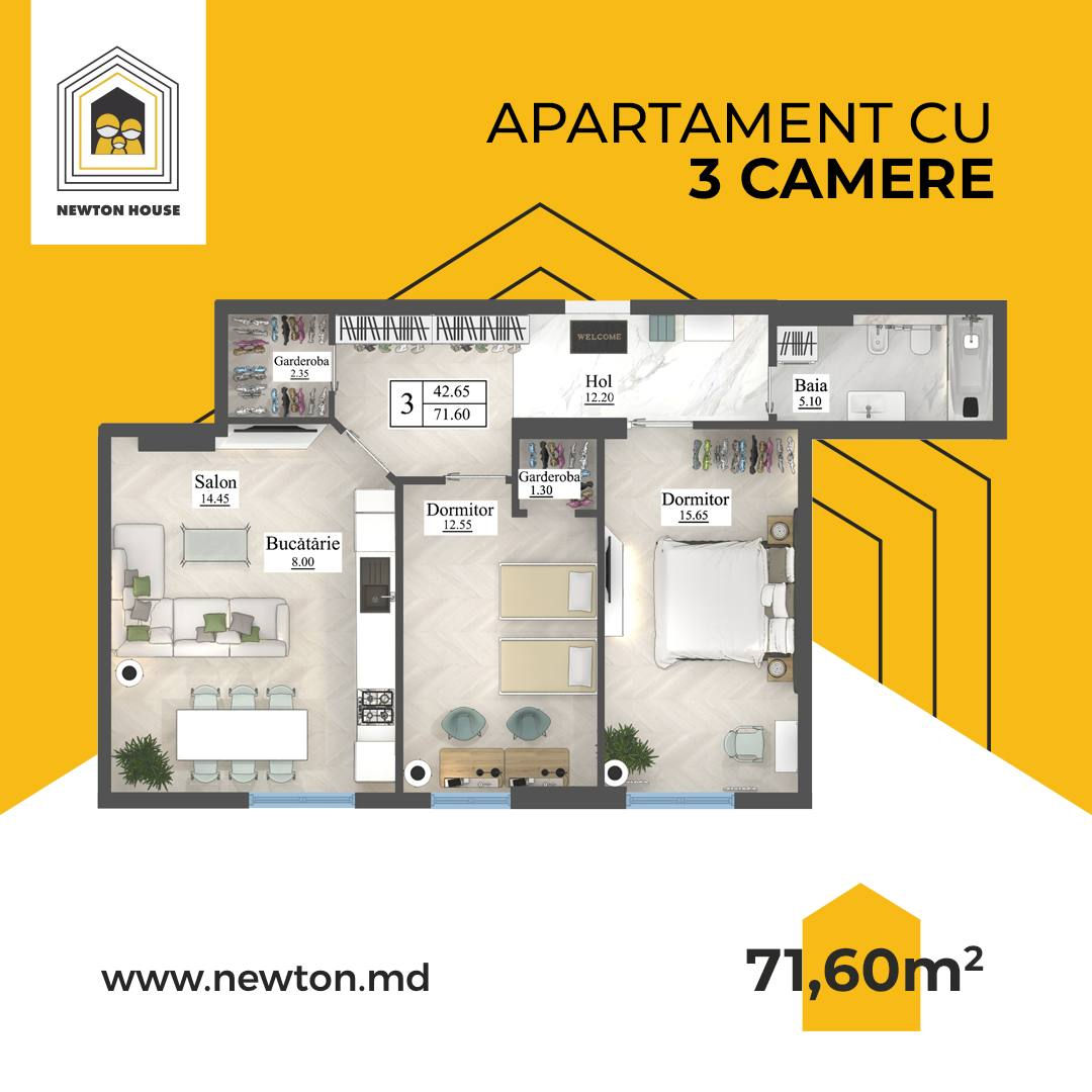 Apartament cu 2 camere,  Buiucani,  Chișinău mun. foto 1