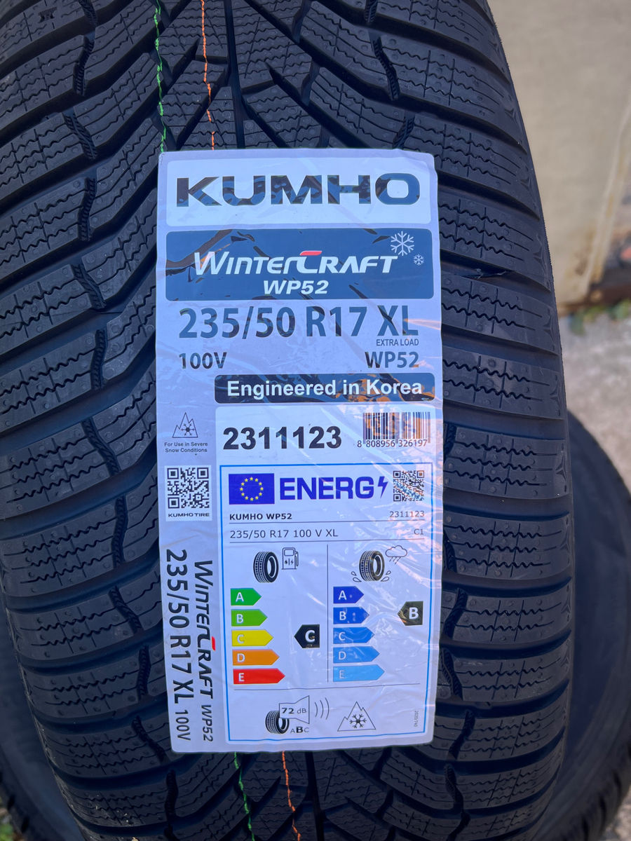 235/50 R17 Kumho Wintercraft WP52/ Доставка, livrare toata Moldova 2024 foto 1